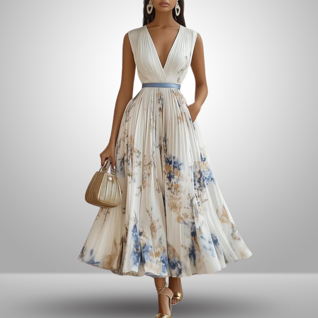 Claudia Flowing Sleeveless Summer Maxi Dress