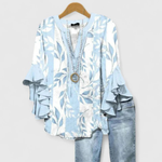 Viviane Floral Ruffle Sleeve Casual Top