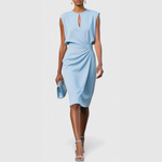 Karla Sleeveless Ruched Midi Dress