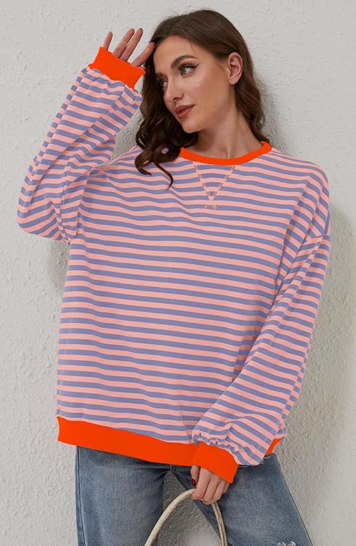 Anja Striped Crewneck Spring Sweater