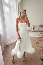 Jasmin Ruffle Hem Wedding Guest Dress