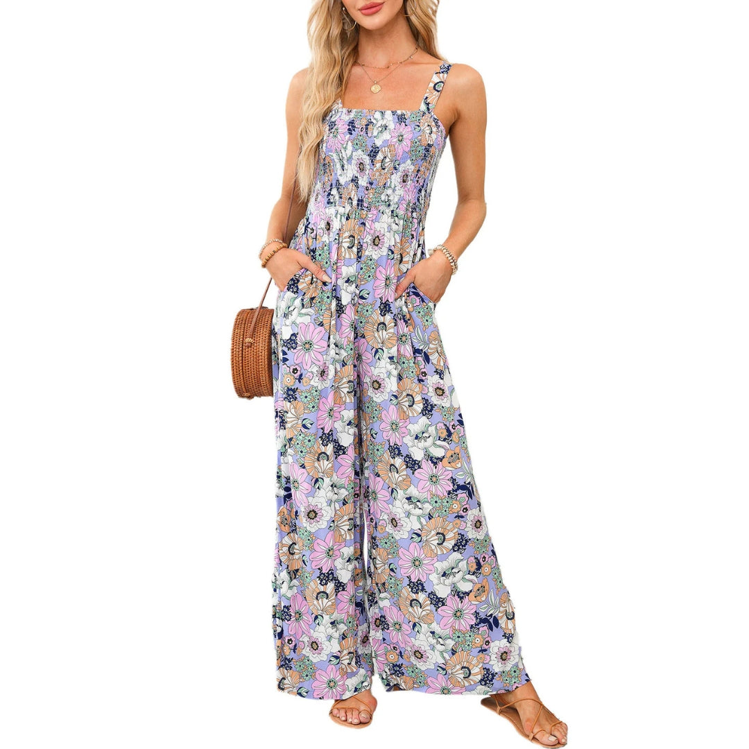 Ursula Floral Wide-Leg Spring Jumpsuit