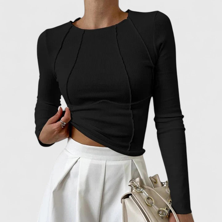 Doris Fitted Long-Sleeve Top