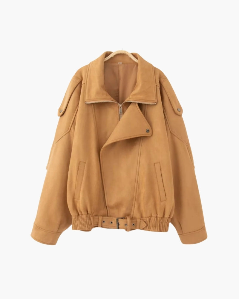 Vintage Suede Drape Jacket, women's drape jacket – view 2