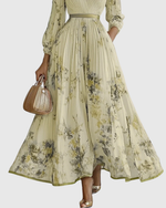 Isabella Sleeveless Pleated Floral Midi Dress