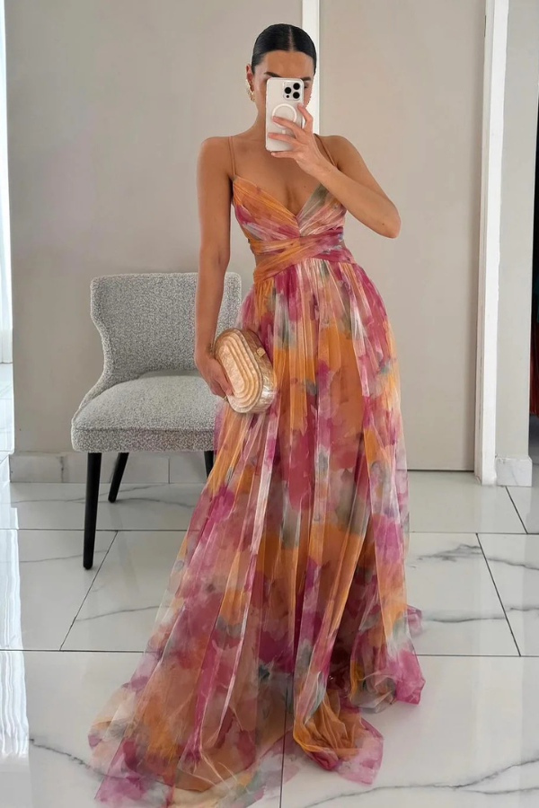 Selina Pleated Maxi Dress