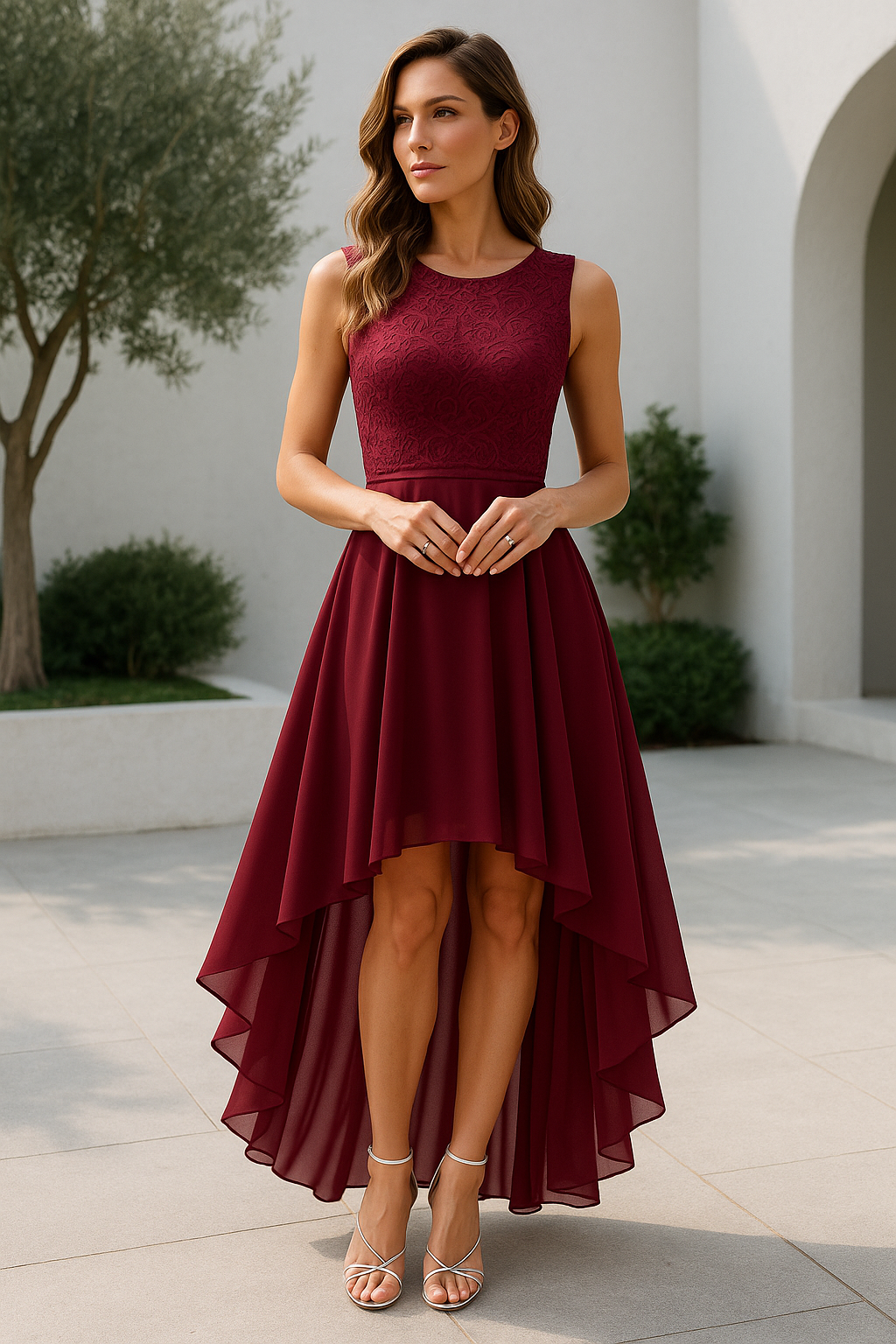 Marie High-Low Wedding Guest Dress