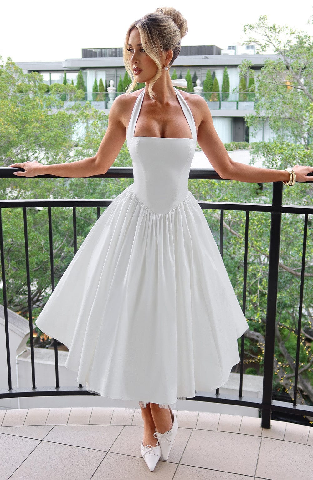 Lydia Halter Midi Wedding Guest Dress