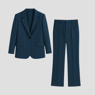 Laura Tailored Suit Set with Long Blazer and Trousers
