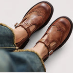 Daniela Buckle Strap Round Toe Shoes