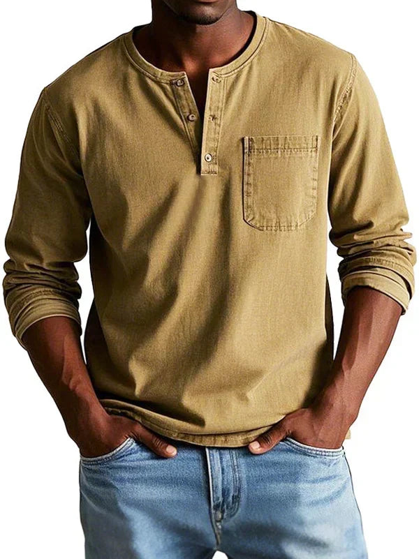 Philipp Long-Sleeve Henley Shirt