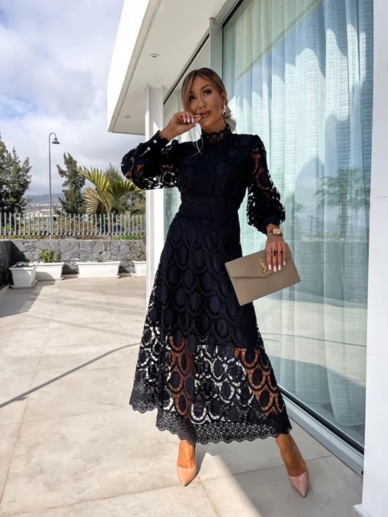 Claudia Elegant Long-Sleeve Party Dress