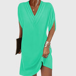 Nicole V-Neck Relaxed Mini Dress