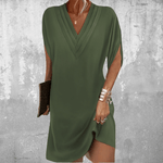 Lena Loose V-Neck Mini Dress