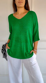 Eva Relaxed V-Neck Tunic Sweater