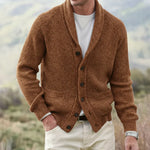 Michael Shawl Collar Button-Front Cardigan