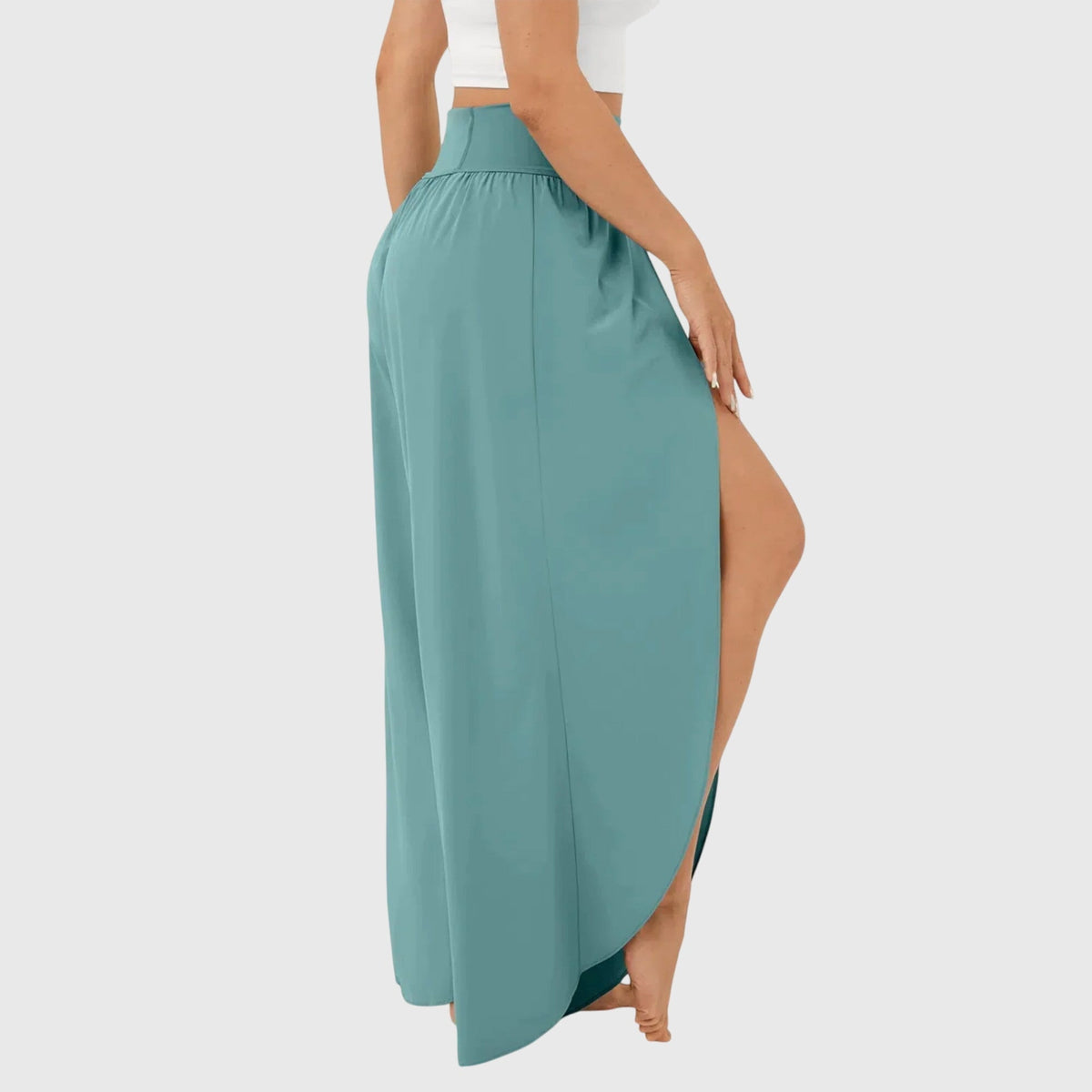 Magdalena Wide-Leg Boho Slit Pants