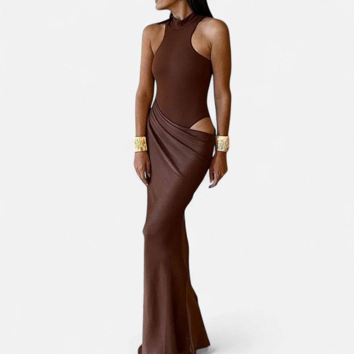 Kerstin Cut-Out Halter Maxi Dress