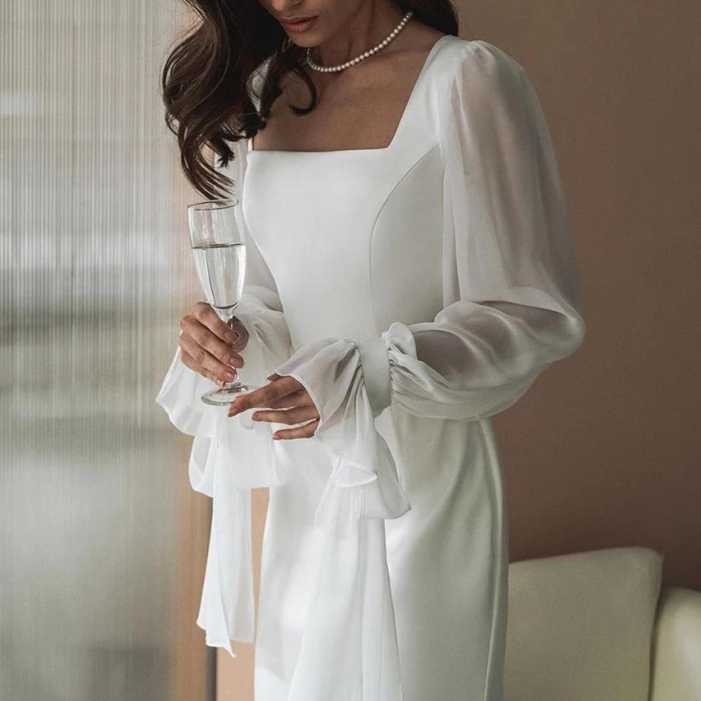 Emilia Off-Shoulder Wedding Guest Dress
