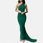 Lara One-Shoulder Halter Maxi Dress