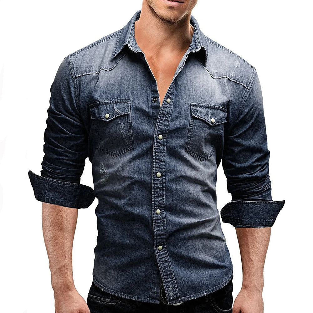 Erich Casual Button-Front Pocket Shirt