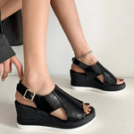 Stefanie Metallic Platform Comfort Sandals
