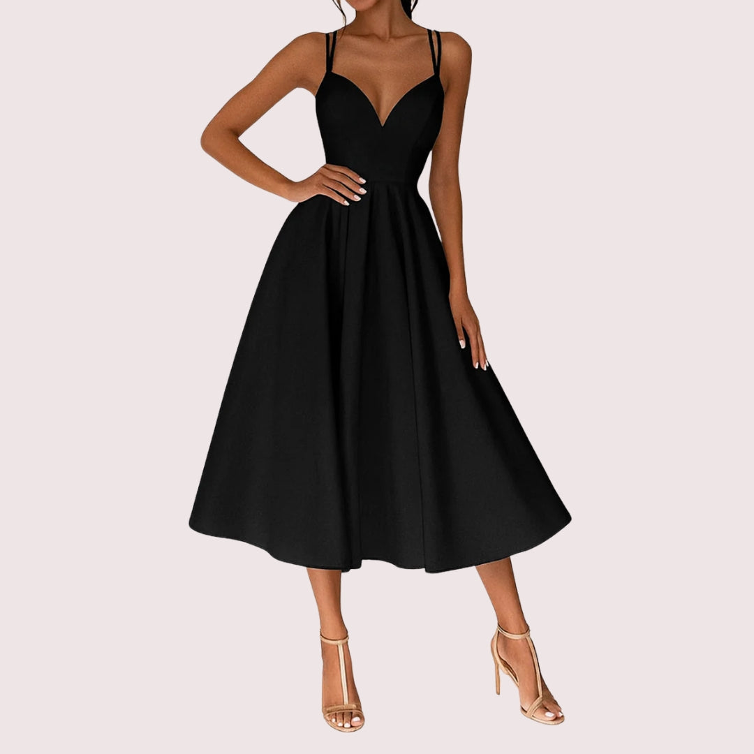 Regine Strappy Wedding Guest Midi Dress