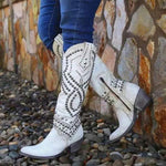Karla Studded Western High-Heel Boots