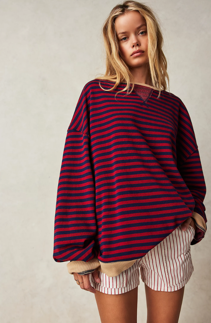 Anja Striped Crewneck Spring Sweater