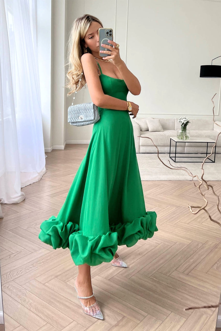 Jasmin Ruffle Hem Wedding Guest Dress