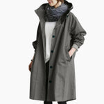 Edith Long Button-Front Street Coat