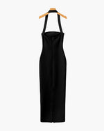 Halter Neck Slim Fit Maxi Dress