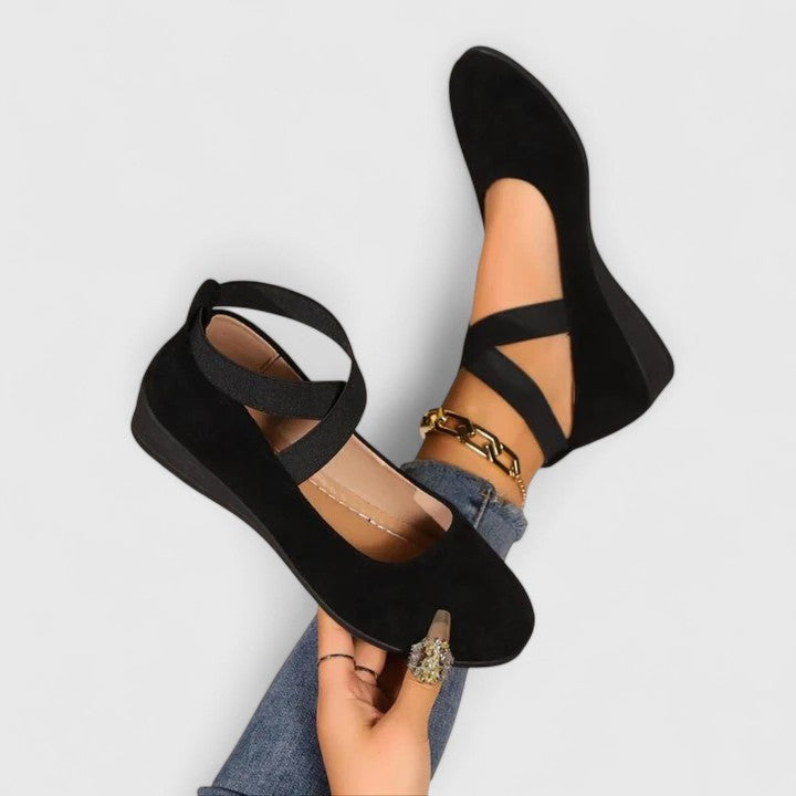 Claudia Orthopedic Cross-Strap Ballet Flats