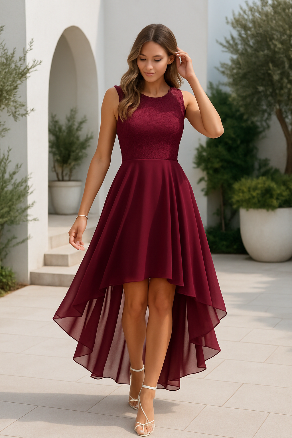 Marie High-Low Wedding Guest Dress