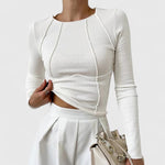 Doris Fitted Long-Sleeve Top