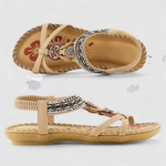 Viola Strappy Flat Open-Toe Sandals