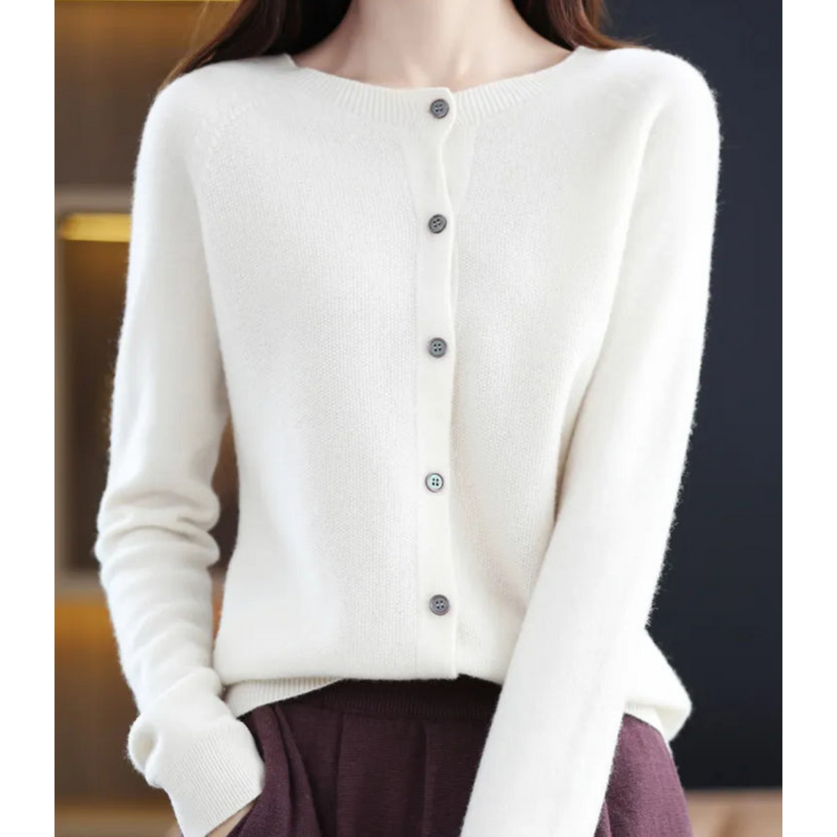 Katharina Classic Button-Front Cardigan