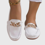 Regine Chain Detail Slip-On Loafers