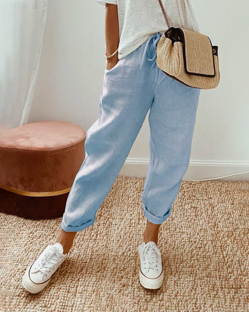 Helga Casual Linen Pants