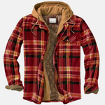 Erich Casual Warm Plaid Button Jacket