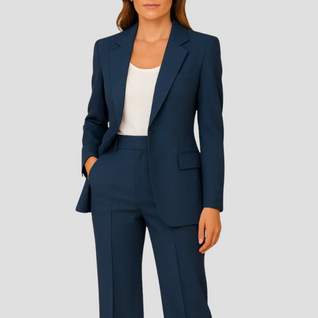 Laura Tailored Suit Set with Long Blazer and Trousers