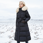 Karin Belted Hooded Quilted Coat