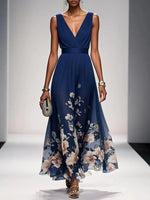 Carolin Floral Chiffon Summer Maxi Dress