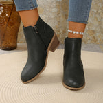 Greta Side-Zip Slip-On Ankle Boots