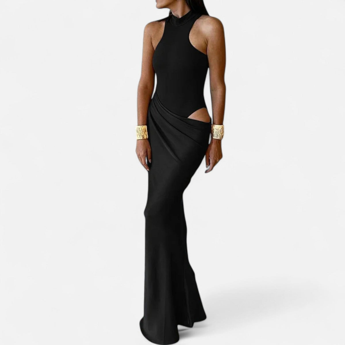 Kerstin Cut-Out Halter Maxi Dress
