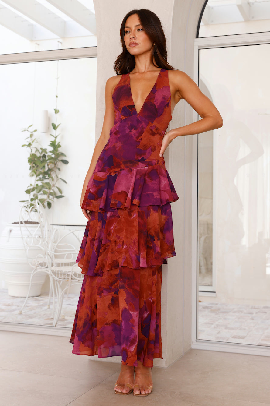Emilia Floral Tiered Maxi Dress