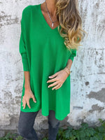 Annika Relaxed Fit V-Neck Sweater