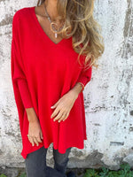 Annika Relaxed Fit V-Neck Sweater