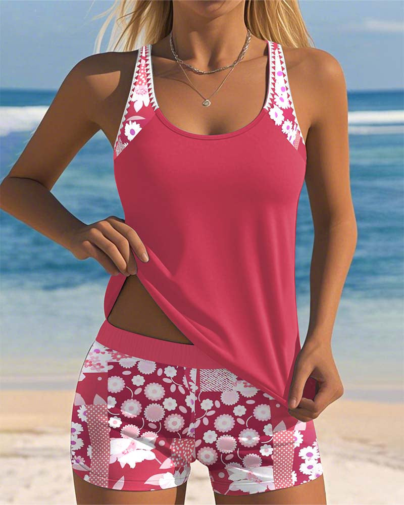 Felicia Floral Print Tankini Set