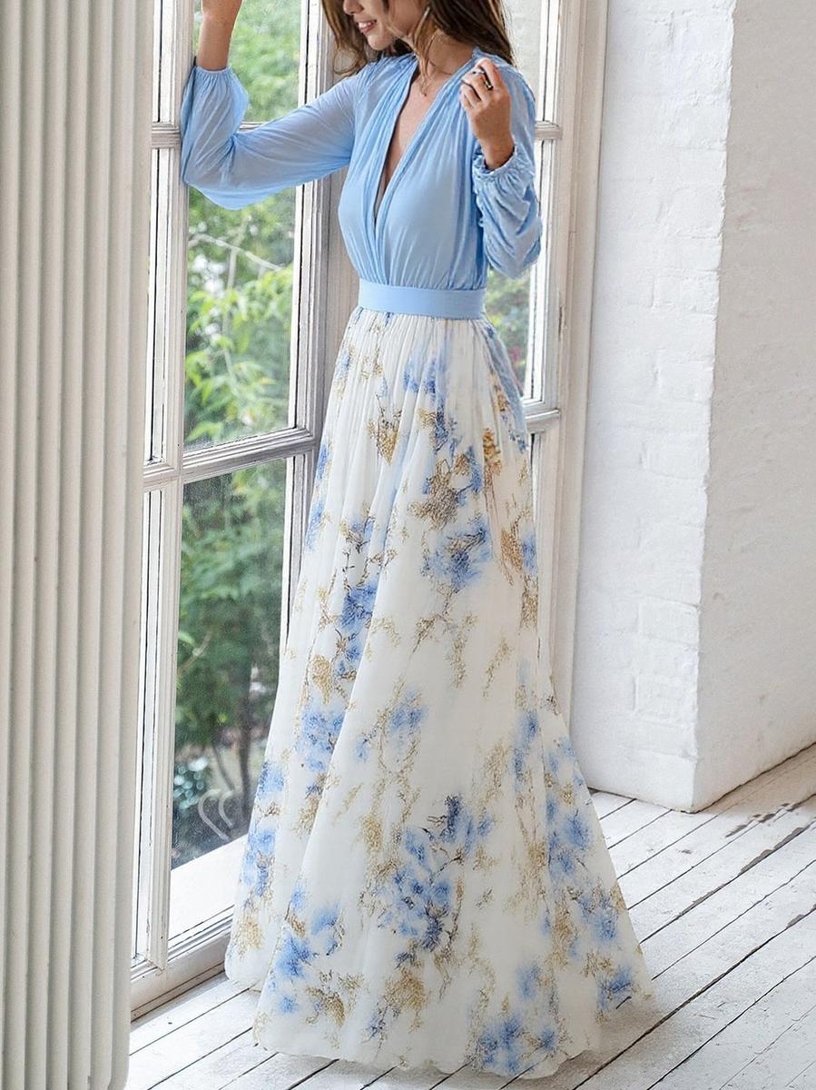 Franziska Elegant Floral Maxi Dress